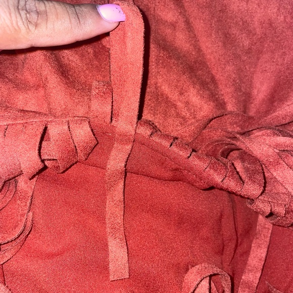 DO+BE Women's Faux Suede Fringe Mini Skirt Sz M - Picture 10 of 10